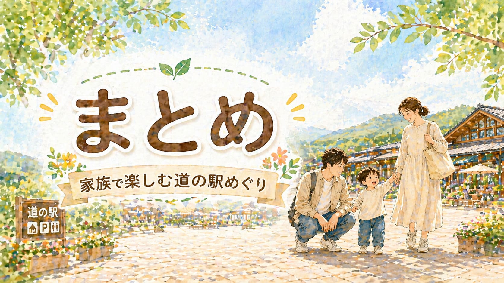 子連れで道の駅を楽しむ親子のイメージ