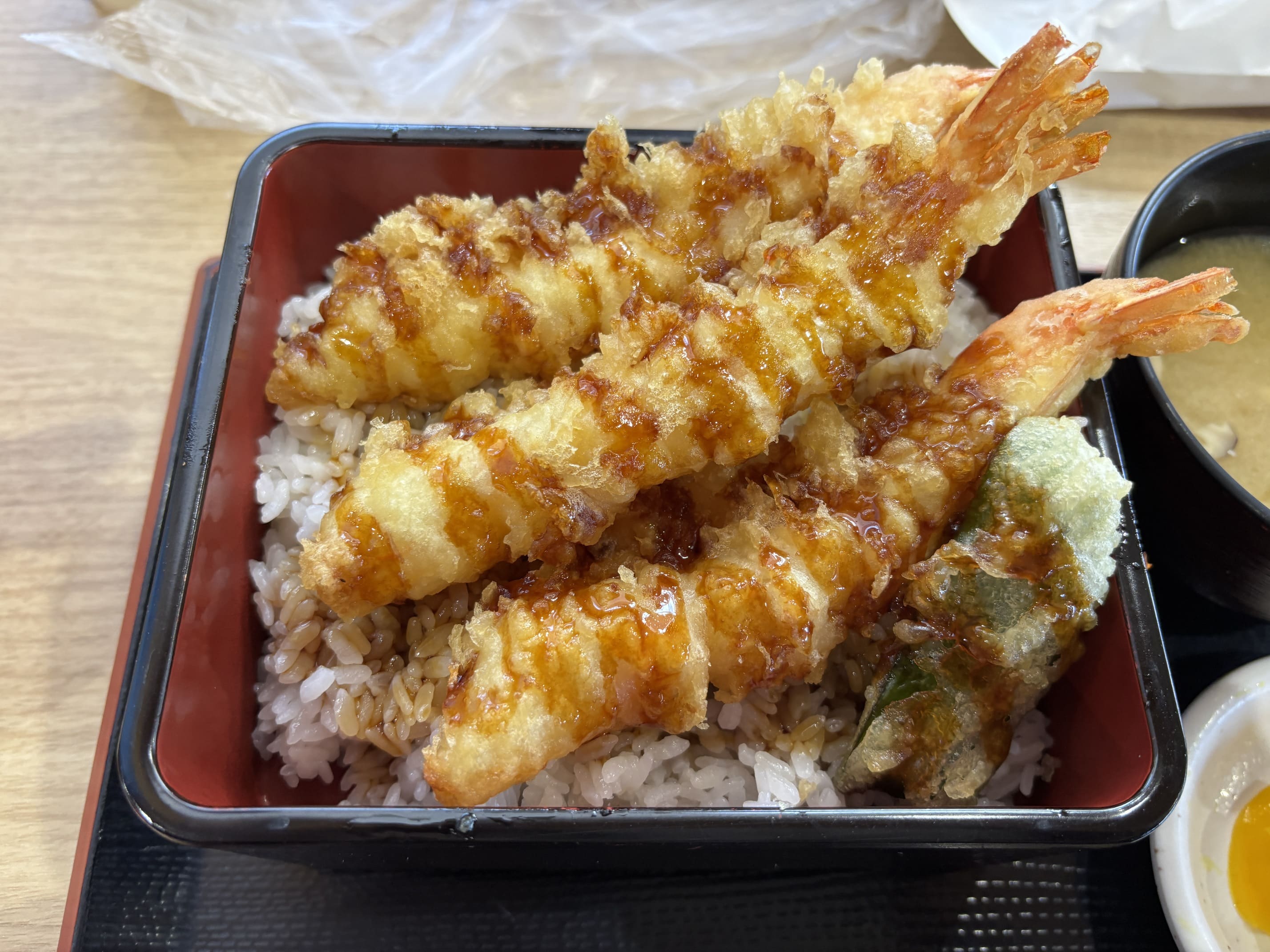 道の駅まくらがの里こがで食べたえび天重