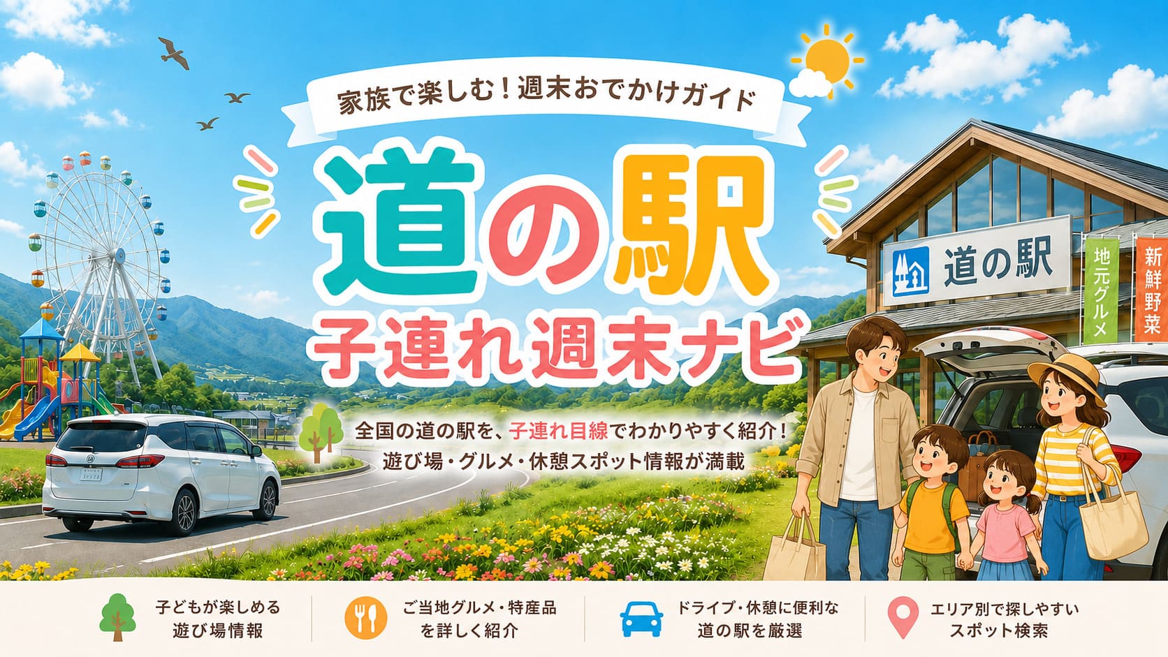 道の駅子連れ週末ナビのメインビジュアル